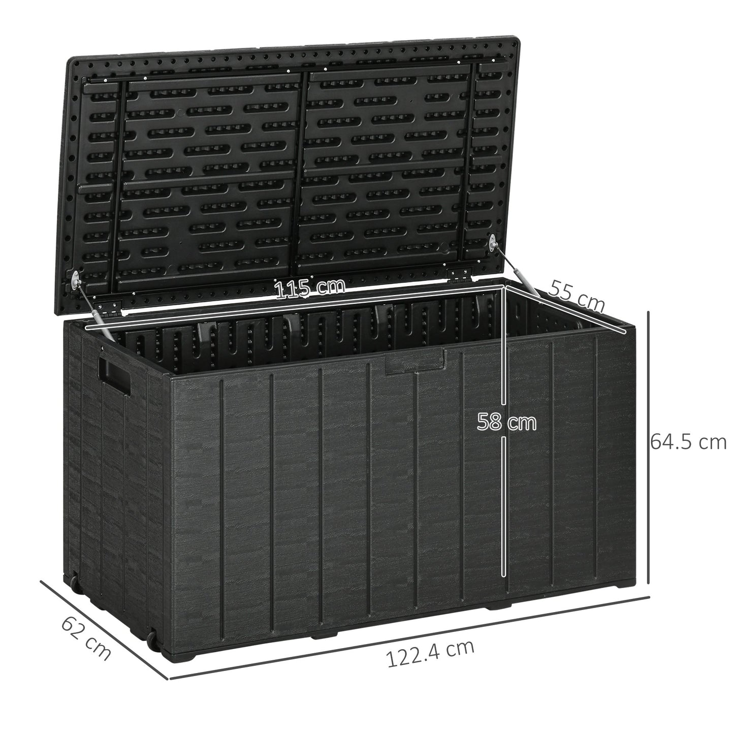 Outsunny 336 Litre Extra Large Outdoor Garden Storage Box