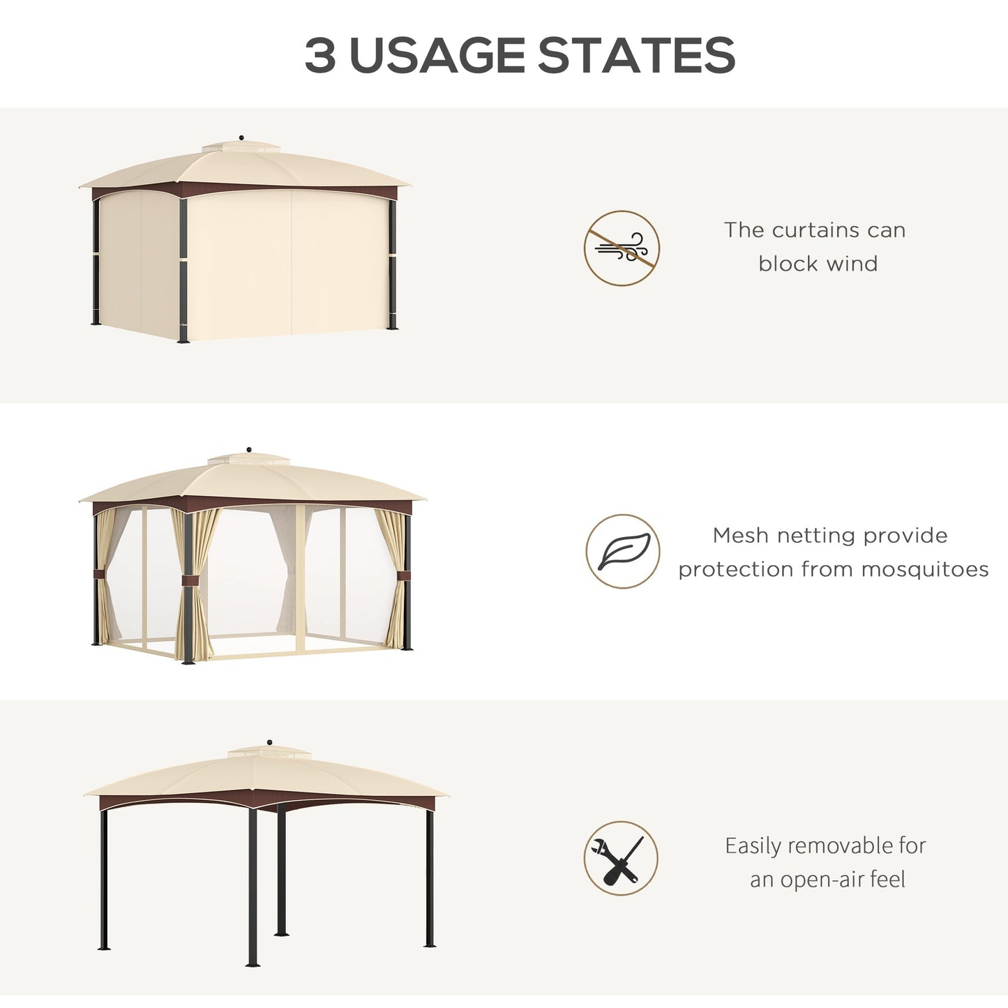 4 x 3M Patio Metal Gazebo