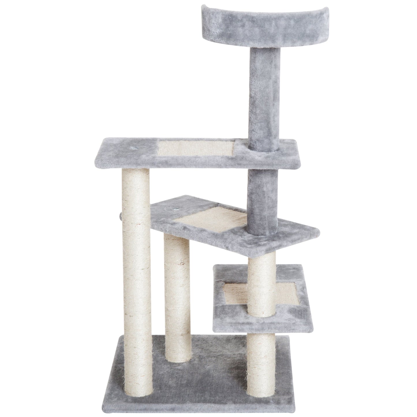 PawHut Plush Cat Tree Activity Center-Grey