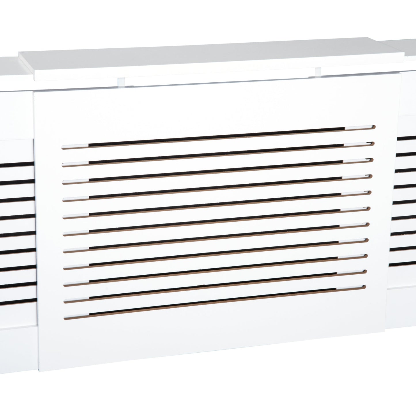 145-210L x 21W x 83H cm Extendable Medium-density fibreboard Radiator Cover - White