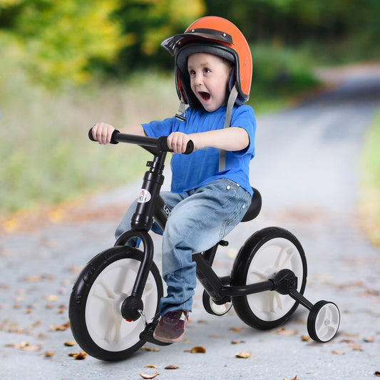 PP Toddlers Removable Stabiliser Kids Balance Bike Black