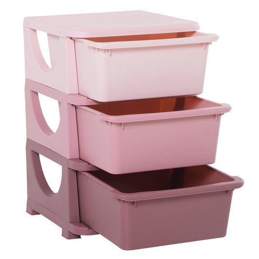 Kids Three-Tier Storage Unit – Pink