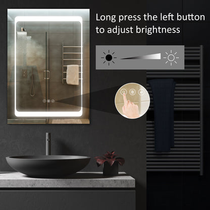 kleankin LED Illuminated Bathroom Mirror Cabinet with LED Lights