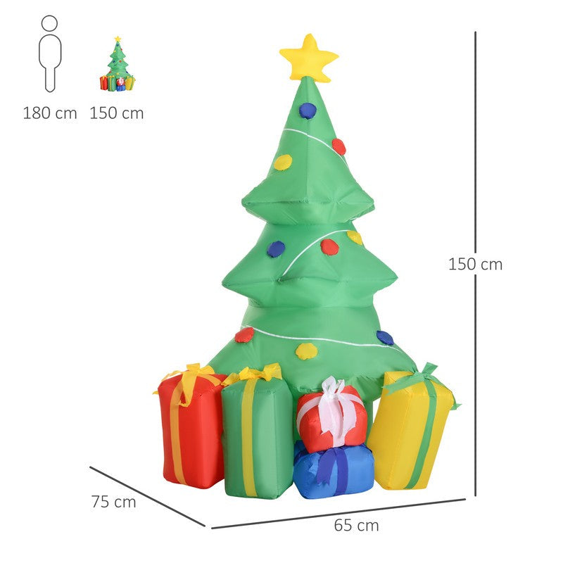 5 Foot Inflatable Christmas Tree Decoration W/LED lights