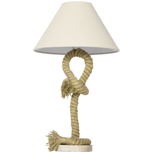 Nautical Style Table Lamp with Fabric Lampshade