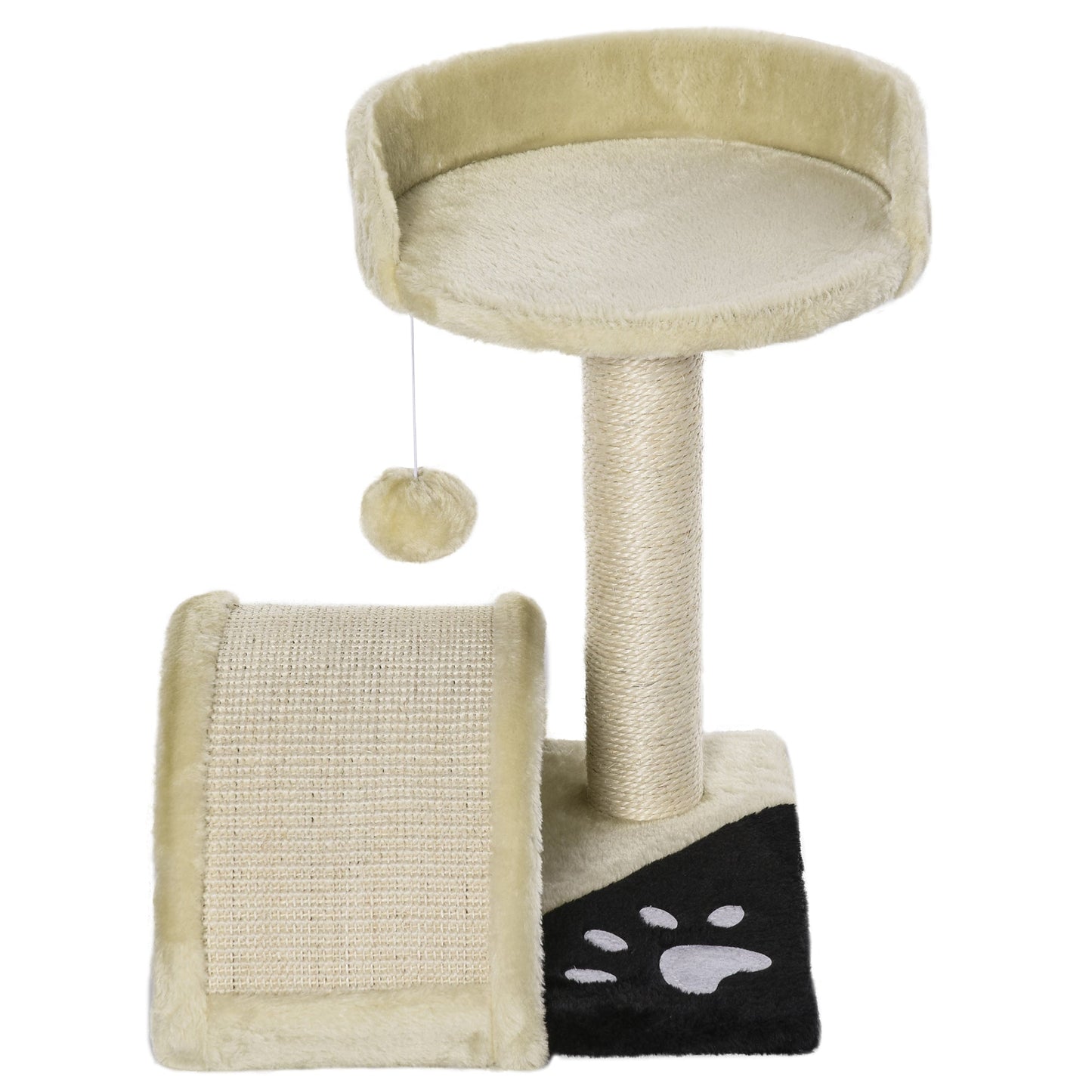 PawHut 36Lx36Wx44H cm Cat Tree Scratching Post-Beige