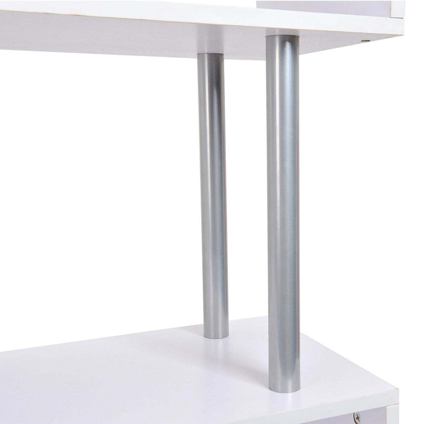 Double 'S' Shelving Unit - White