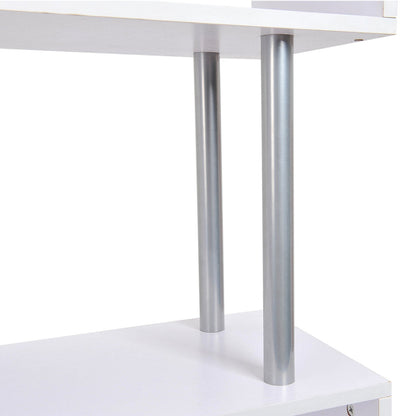 Double 'S' Shelving Unit - White