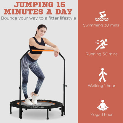 Homcom 40'' Foldable Mini Trampoline