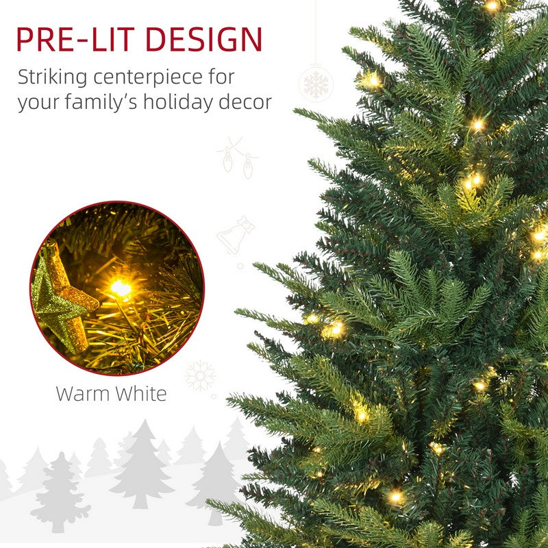 4 Foot Pre-Lit Artificial Christmas Spruce Tree