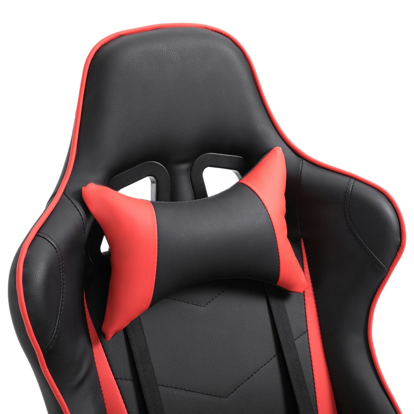 High-Back Gaming Chair Swivel Home Office Computer Racing Gamer Recliner Chair Faux Leather with Footrest