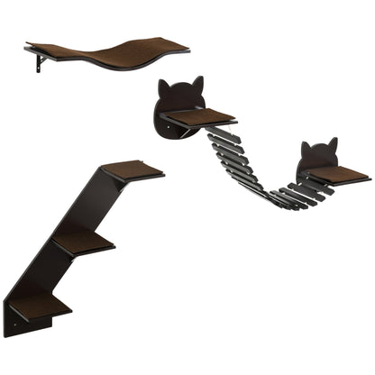 PawHut 3-Piece Wall-mounted Cats Shelves