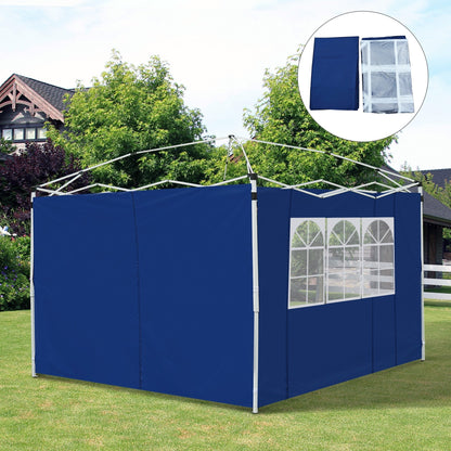 Outsunny 3 x 3M Gazebo Exchangeable Side Panel Panels With Window-Blue