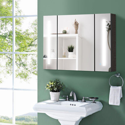 kleankin LED Bathroom Cabinet with Mirror