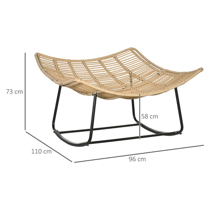 Outdoor PE Rattan Rocking Chair