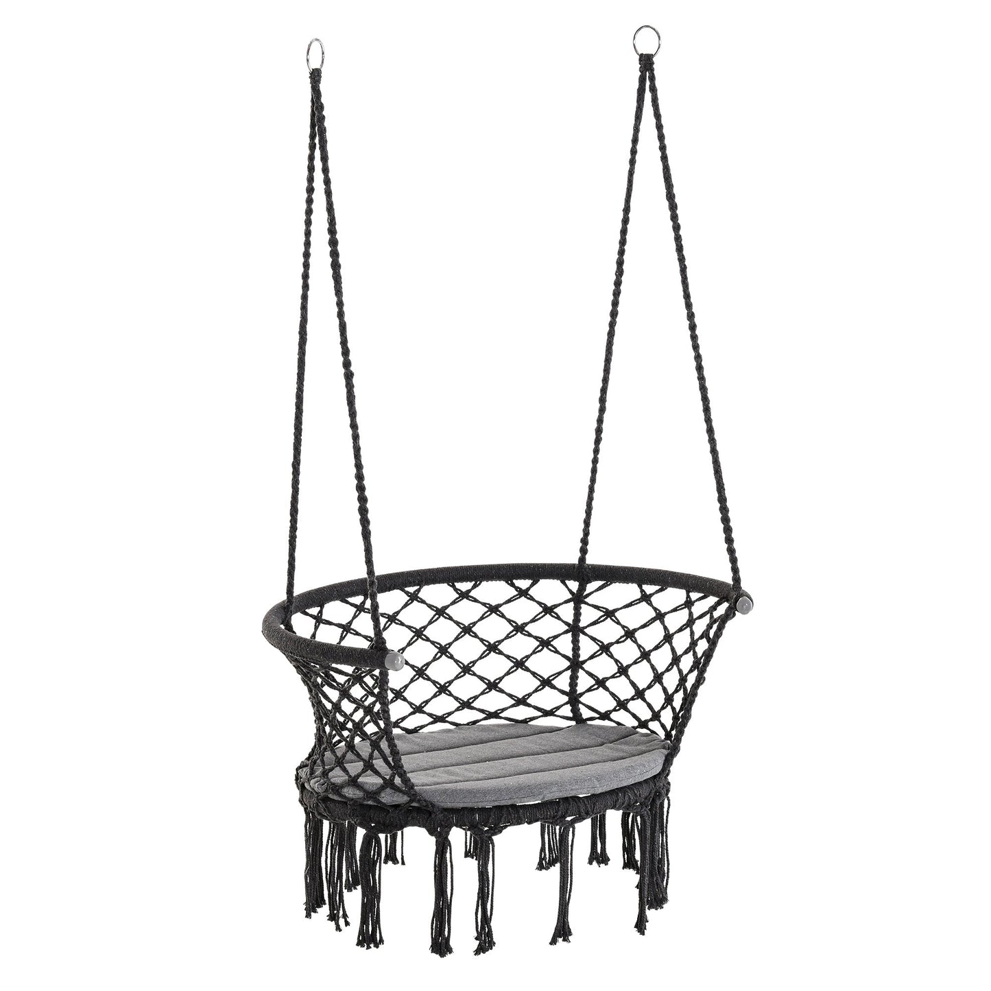 Outdoor Hanging Rope Chair with Cotton Rope