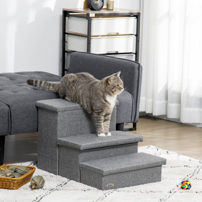 PawHut Cat Stairs with Storage Boxes