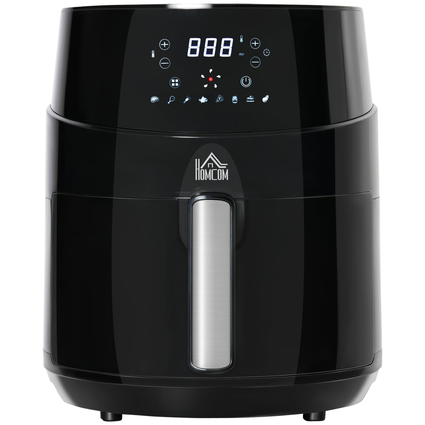 1500W 4.5L Air Fryer 8 Presets With Digital Display Black & Steel