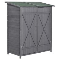 See more information about the Fortress 160cm Double Door Pent Garden Store Lockable Fir Wood Grey by Steadfast