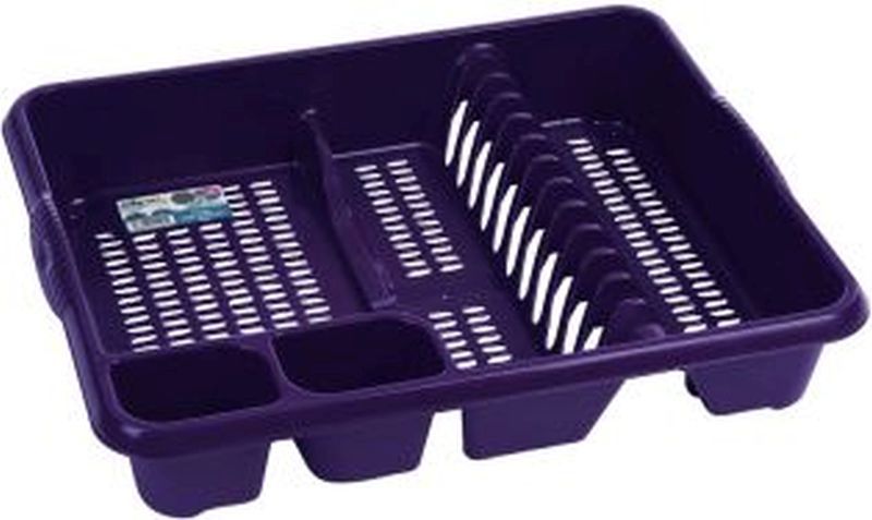 MSV Dish Drainer 40X34,5X27cm of Steel in Purple, 40 x 34.5 x  27 cm