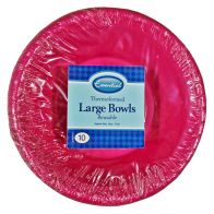 Thermoform Large Bowls 17cm (Pack 10)- Pink