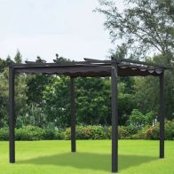 See more information about the Deluxe Garden Replacement 6 Pole Gazebo Cover by Croft - 3 x 3M Charcoal