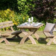 Harriet Garden Table with 2 Benches