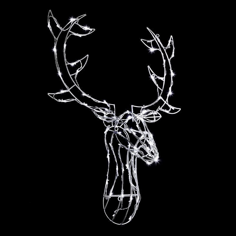 led deer head