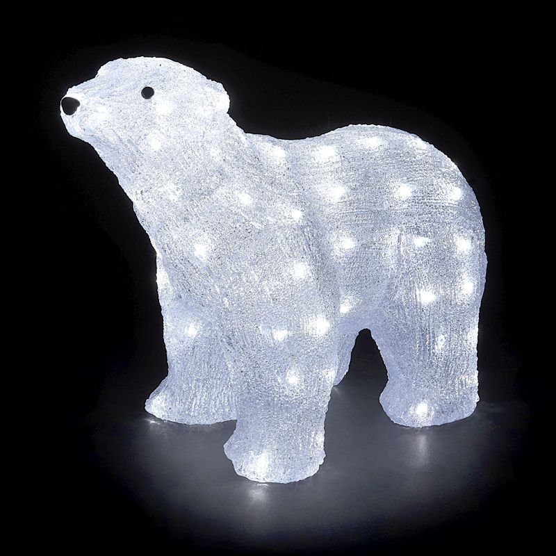 Buy 80 LED White Outdoor Static Acrylic Polar Bear Mains 48cm - Online ...