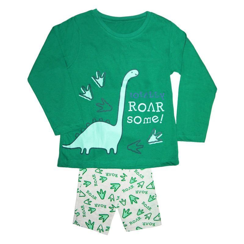 Buy Boys Dinosaur Pyjamas Green & Grey 4-5 years - Online at Cherry Lane