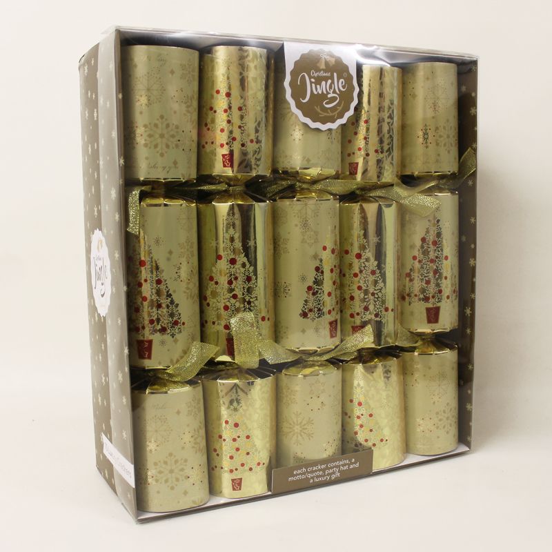 Buy Gold Trend Deluxe Christmas Crackers 10 Pack - Online at Cherry Lane