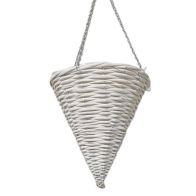 See more information about the Garden Hanging Basket White Willow Cone 30cm By Croft