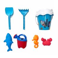 See more information about the Blue Shark Bucket Beach Play Set