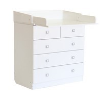 See more information about the Kudl Chest of Drawers White 5 Drawers by Kidsaw