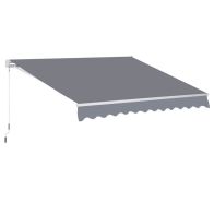 See more information about the Outsunny 3 x 2.5m Manual Awning Canopy Sun Shade Shelter Retractable for Garden Grey