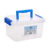 See more information about the 3.5L TML Stacking Plastic Storage Box Clear Clip Lid With Blue Handle