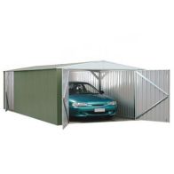 See more information about the Absco 9' 10" x 19' 6" Apex Garage Steel Pale Eucalyptus - Classic Coated