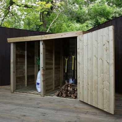 Mercia 3 x 6 Pent Log Store - Windowless