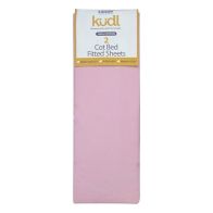 Kidsaw Kudl Kids Cotbed 100% Cotton Fitted Sheets (2) Pink