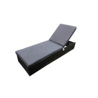See more information about the Sunlounger Rattan Garden Sun Lounger by Wensum - 2 Seats Grey