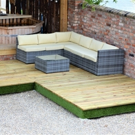 Swift Deck Premium Garden Decking Kit 4.75 x 4.7m - Corner