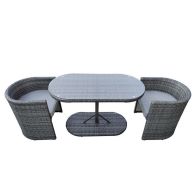 See more information about the St Tropez Rattan Garden Bistro Set by Wensum - 2 Seats Grey