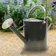 See more information about the Large Watering Can Galvanised Steel 7.5L By Yeoman - Dark Grey