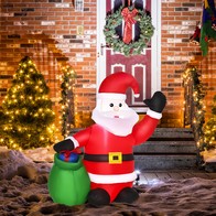 See more information about the Homcom Inflatable Blow up Christmas Santa Claus 4ft LED Yard Holiday Decoration