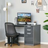 See more information about the Homcom High Gloss Computer Desk with Drawers