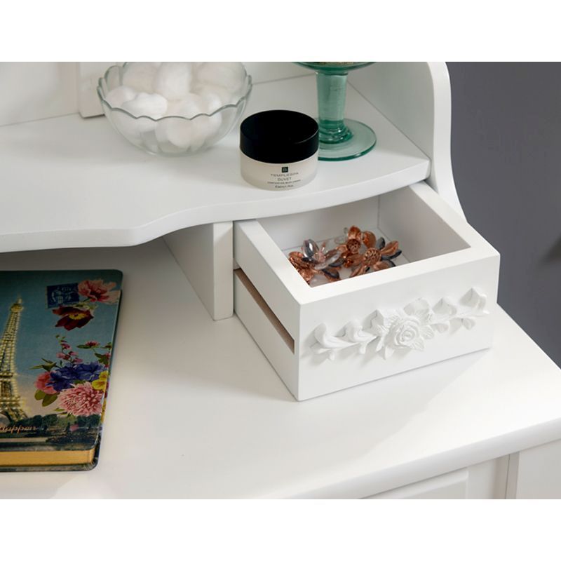Buy Arabella Dressing Table White 7 Drawer With Stool Online At