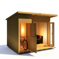 See more information about the Shire Aster 7' 10" x 9' 9" Pent Summerhouse - Premium Dip Treated Shiplap