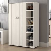 See more information about the Bideford Tall Shoe Storage White 2 Doors 12 Shelves