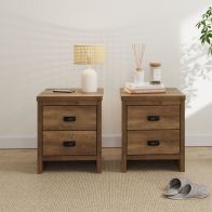See more information about the 2 Boston Bedside Tables Brown 2 Drawers
