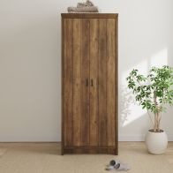 See more information about the Boston Tall Wardrobe Brown 2 Doors 1 Shelf